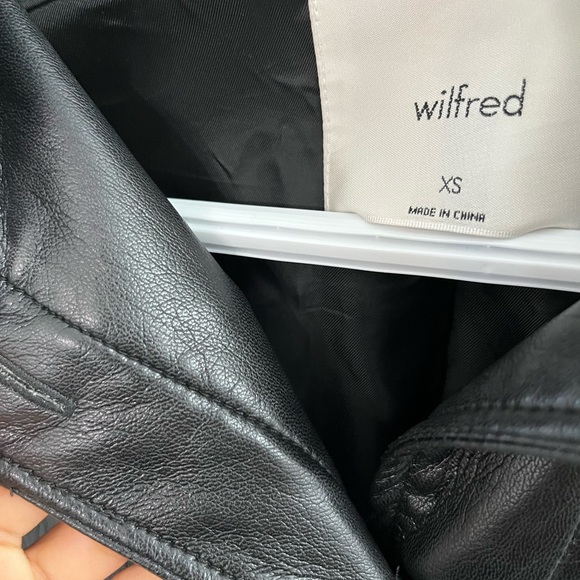 Wilfred Leather Jacket Cropped from Aritiza - Picture 4 of 5